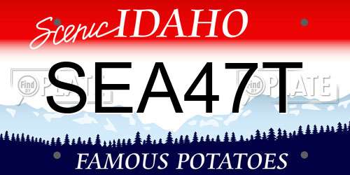 SEA47T Idaho License Plate