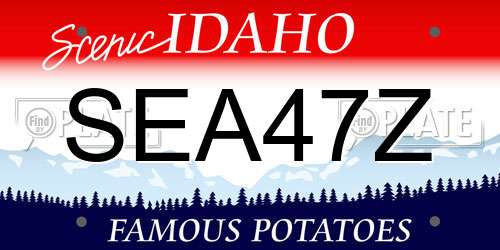 SEA47Z Idaho License Plate