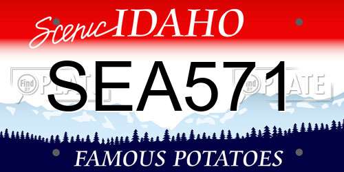SEA571 Idaho License Plate