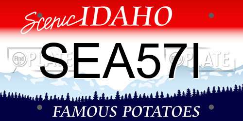 SEA57I Idaho License Plate