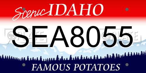 SEA8055 Idaho License Plate
