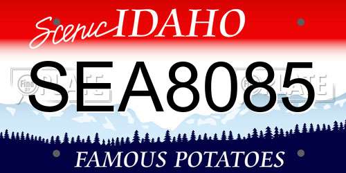 SEA8085 Idaho License Plate