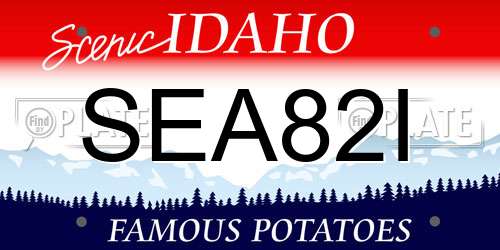 SEA82I Idaho License Plate