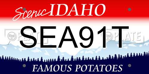 SEA91T Idaho License Plate