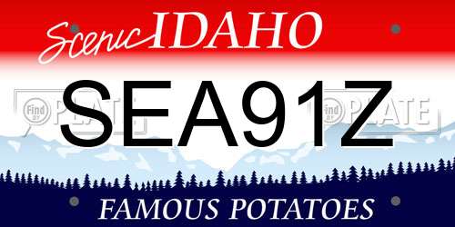 SEA91Z Idaho License Plate