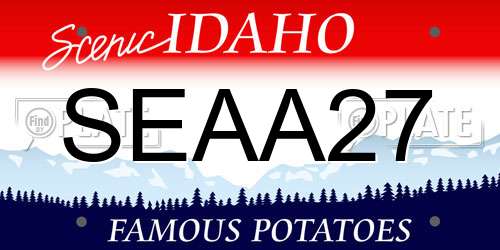SEAA27 Idaho License Plate