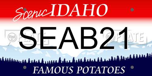SEAB21 Idaho License Plate