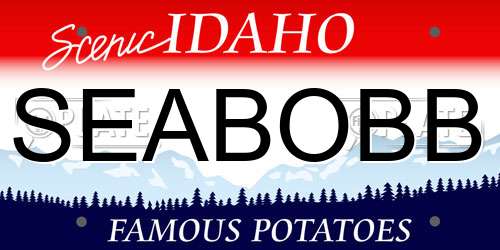 SEABOBB Idaho License Plate