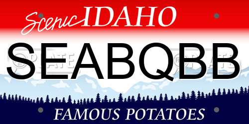 SEABQBB Idaho License Plate