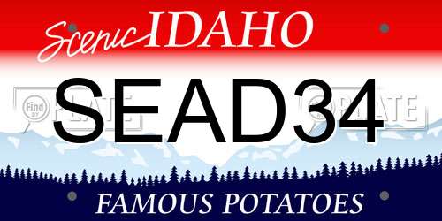 SEAD34 Idaho License Plate