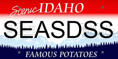 SEASDSS Idaho License Plate