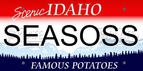 SEASOSS Idaho License Plate