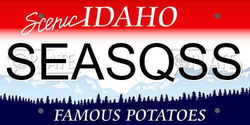 SEASQSS Idaho License Plate
