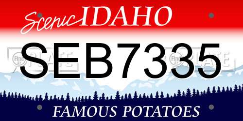 SEB7335 Idaho License Plate