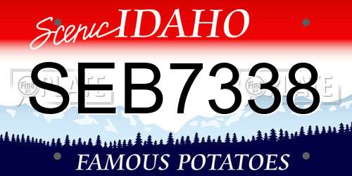 SEB7338 Idaho License Plate