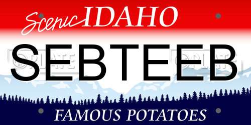 SEBTEEB Idaho License Plate