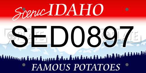 SED0897 Idaho License Plate