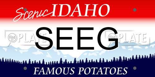 SEEG Idaho License Plate