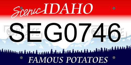 SEG0746 Idaho License Plate