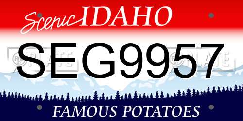 SEG9957 Idaho License Plate