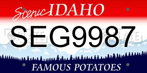 SEG9987 Idaho License Plate