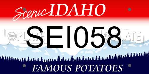 SEI058 Idaho License Plate