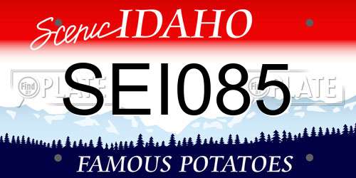 SEI085 Idaho License Plate