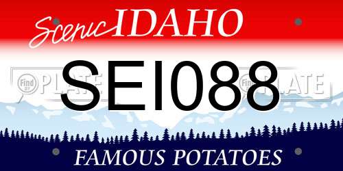 SEI088 Idaho License Plate