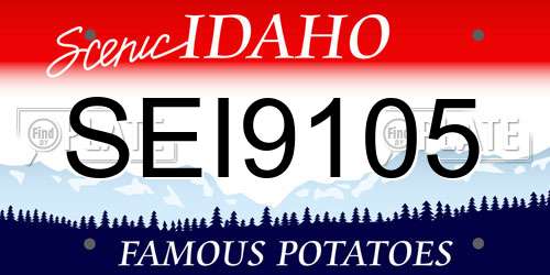 SEI9105 Idaho License Plate