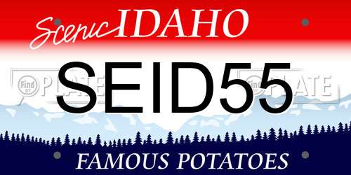 SEID55 Idaho License Plate