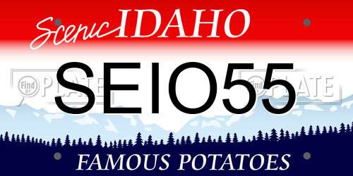SEIO55 Idaho License Plate
