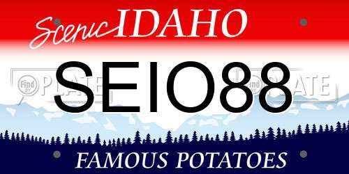 SEIO88 Idaho License Plate