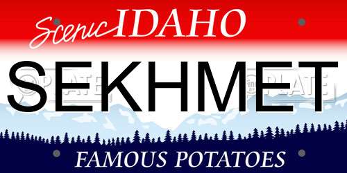 SEKHMET Idaho License Plate
