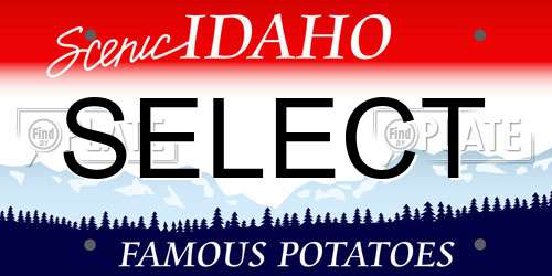 SELECT Idaho License Plate