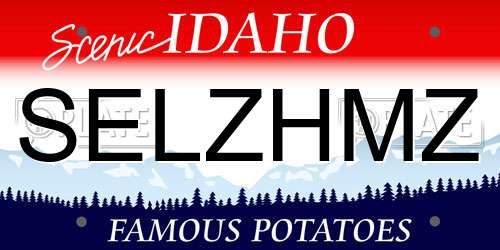 SELZHMZ Idaho License Plate
