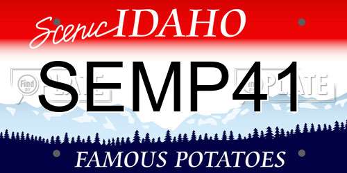 SEMP41 Idaho License Plate