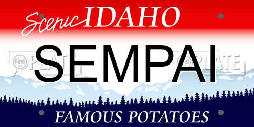 SEMPAI Idaho License Plate