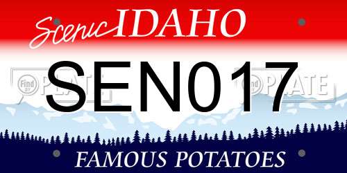 SEN017 Idaho License Plate