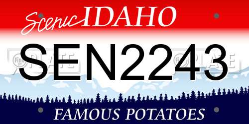 SEN2243 Idaho License Plate