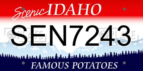 SEN7243 Idaho License Plate