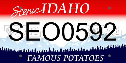 SEO0592 Idaho License Plate