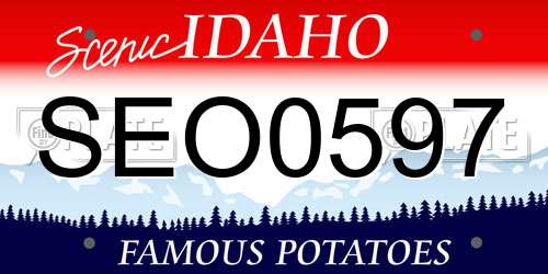 SEO0597 Idaho License Plate