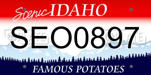 SEO0897 Idaho License Plate