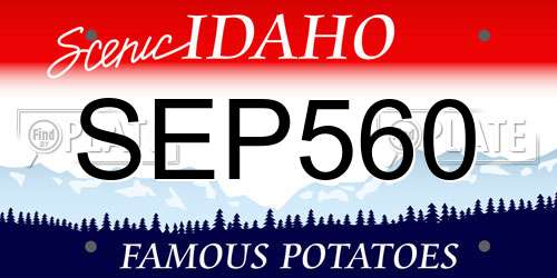 SEP560 Idaho License Plate