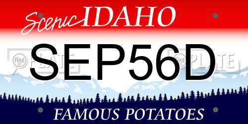 SEP56D Idaho License Plate