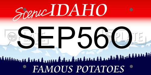 SEP56O Idaho License Plate