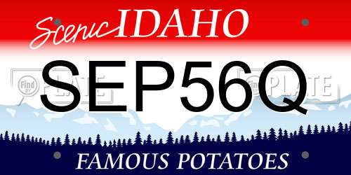 SEP56Q Idaho License Plate
