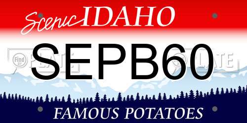 SEPB60 Idaho License Plate
