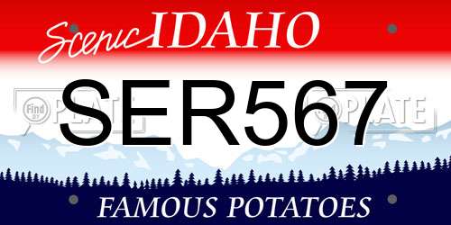 SER567 Idaho License Plate