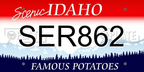 SER862 Idaho License Plate